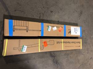 Lot of assorted Barn Doors Hardware kits customer returns see pictures