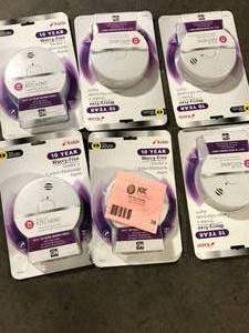 Lot of 6 Kidde 10-Year Worry Free Smoke & Carbon Monoxide Detector, Lithium Battery Powered with Photoelectric Sensor New