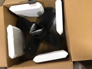 WildHog LINX 4 in. PentaFit Black Steel Extension Bracket Pergola for 4x4 Wood Posts (1-Pack)