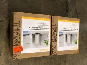 Lot of 2 Stylewell 10L Stainless Steel Slim Step Cans customer returns see pictures