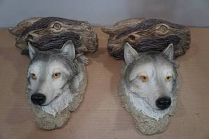 lot 213 image: Set of Two Ely Wolf Center Wolf Wall Shelves