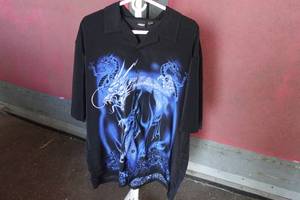 lot 388 image: Amplify Mens BlueBlack Dragon Shirt -XL