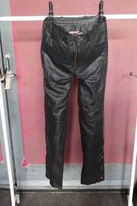 lot 408 image: USA Bikers Dream Apparel Leather Pants -Size 36