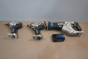lot 11 image: Hart Power Tools -Drills, Reciprocating Saw and Battery