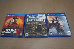 lot 42 image: 3 PlayStation 4 Games -Red Dead Redemption, Days Gone, Battlefield 1