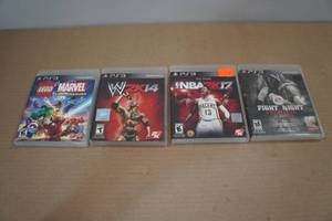 lot 47 image: 4 PlayStation 3 Games -Lego Marvel, WWE2K14, NBA2K17, Fight Night