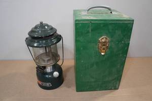 lot 52 image: Coleman Adjustable Two Mantle Lantern with Case