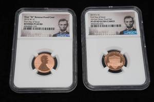 lot 81 image: First W Reverse Proof Cent and First Day Issued Coin