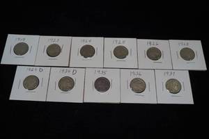 lot 84 image: 11 1919-1937 Buffalo Nickel Coins