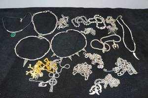 lot 94 image: Assorted Mens GothicBiker Necklaces