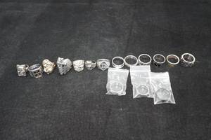 lot 97 image: Assorted GothicBiker Style Mens Rings