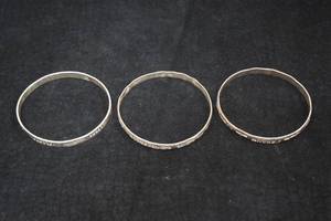 lot 108 image: 3 Sterling Silver Taxco Mexican Artisan Bangle Bracelets