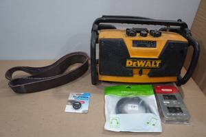 lot 172 image: Dewalt Jobsite Radio with Assorted Hardware