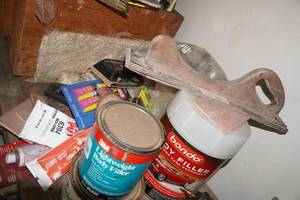 lot 399 image: Assorted Body Work Chemicals and Sanding Block
