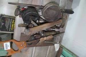 lot 408 image: Assorted Hand Tools - Saws, Hammer