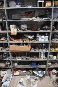 lot 284 image: Contents of Shelf - Auto Parts, AC Tools