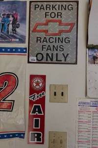 lot 97 image: 2 Metal Signs - Racing Fans, Free Air