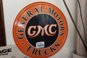 lot 109 image: GMC Trucks Metal Sign