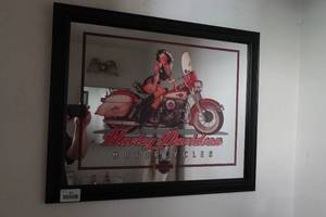 lot 107 image: Harley Davidson Decorative Mirror