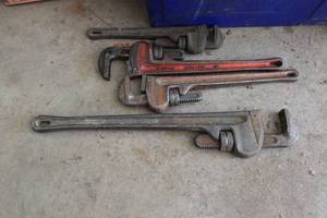 lot 158 image: Assorted Pipe Wrenches - 14-24