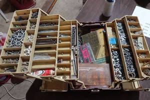 lot 179 image: Tackle Box with Fasteners and Tools