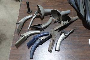 lot 198 image: Vintage Oil Can Spouts and Funnels