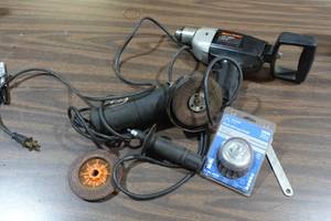 lot 228 image: Large Corded Drill and Grinder