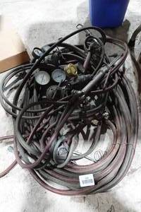 lot 526 image: Large Assortment of Oxy Acetylene - Torches, Hoses, Regulators