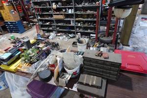 lot 512 image: Large Assortment - Spark Plugs, Dcor, Tap and Dies, Paint Trays
