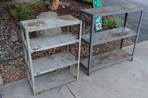 lot 616 image: 2 Metal Shelves