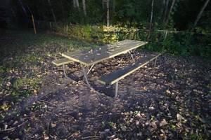 lot 1M image: Metal Frame Picnic Table
