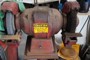 lot 8 image: Baldor 1 HP Grinder with Stand
