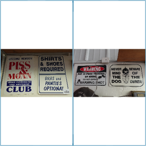 lot 101 image: Signs - Bras and Panties Optional, PissMoan, Ammo