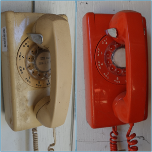 lot 154 image: Vintage Rotary Wall Phones