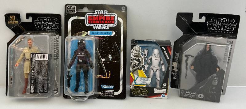 lot 1 image: Misc. STAR WARS Action Figures (NOC) Cards Beat up