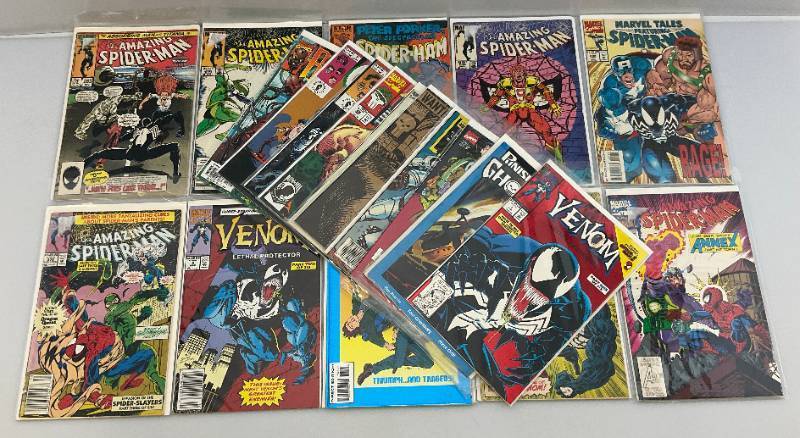 lot 15 image: Misc. Vintage Comics Including ( SPIDERMAN ) & More (Bagged & Boarded)