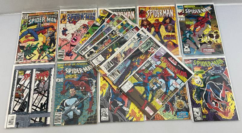 lot 16 image: Misc. Vintage Comics Including ( SPIDERMAN ) & More (Bagged & Boarded)