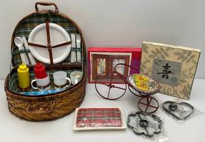 lot 123 image: Misc. Household Items Including Metal Tricycle Plant Stand & More
