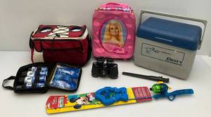 lot 124 image: Misc. Outdoor Items Including Barbie Luggage & More