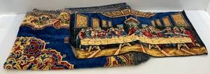 lot 54 image: Vintage Rug  & Last Supper Tapestry 19 x 39