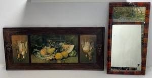 lot 63 image: Vintage Ornate Wood Framed Items Including Mirror 1 14 12 x 27 1 17 12 x 40