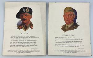 lot 71 image: Two Vintage War Bond Countertop Posters With A Frame Backer