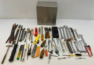 lot 82 image: Aluminum Box With Misc. Tools