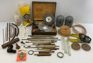 lot 89 image: Misc. Garage Items Including Grinder Wheel Parts & More