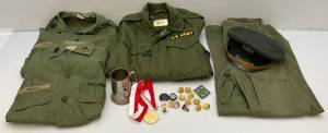 lot 136 image: Misc. Wartime Military Uniforms, Jackets & More