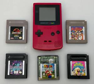 lot 152 image: Nintendo GAMEBOY Color With Games (Needs Power Cord & Battery Box Cover) Untested
