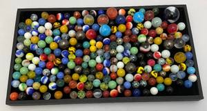 lot 166 image: Misc. Vintage Marbles (Some Glow Under UV Light