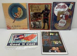 lot 180 image: Misc. Tin Advertisement Signs & More