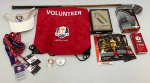 lot 186 image: Misc. Golf Items Including Wood Shaft Golf Club & More