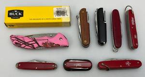lot 196 image: Misc. Pocket Knives Including Buck & More